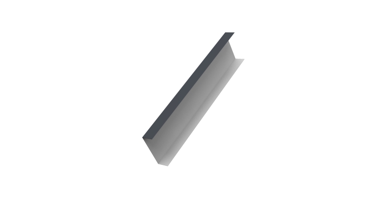 Декоративная накладка на столб универсальная 80х80 для забора жалюзи 0,5 Satin RAL 7024 мокрый асфальт (1,8м)