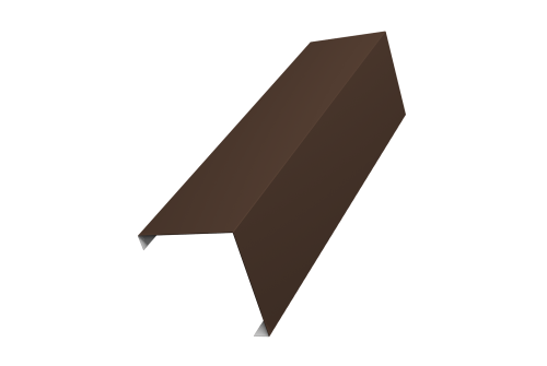 Декоративная накладка на столб универсальная угловая 62х55 для забора жалюзи 0,7 PE RAL 8017 шоколад (2,5м)