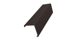 Декоративная накладка на столб универсальная угловая 62х55 для забора жалюзи 0,45 Drap-double TX RR 32 темно-коричневый (2,5м)