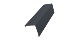 Декоративная накладка на столб универсальная угловая 80х80 для забора жалюзи 0,5 Satin Matt TX RAL 7024 мокрый асфальт (3м)