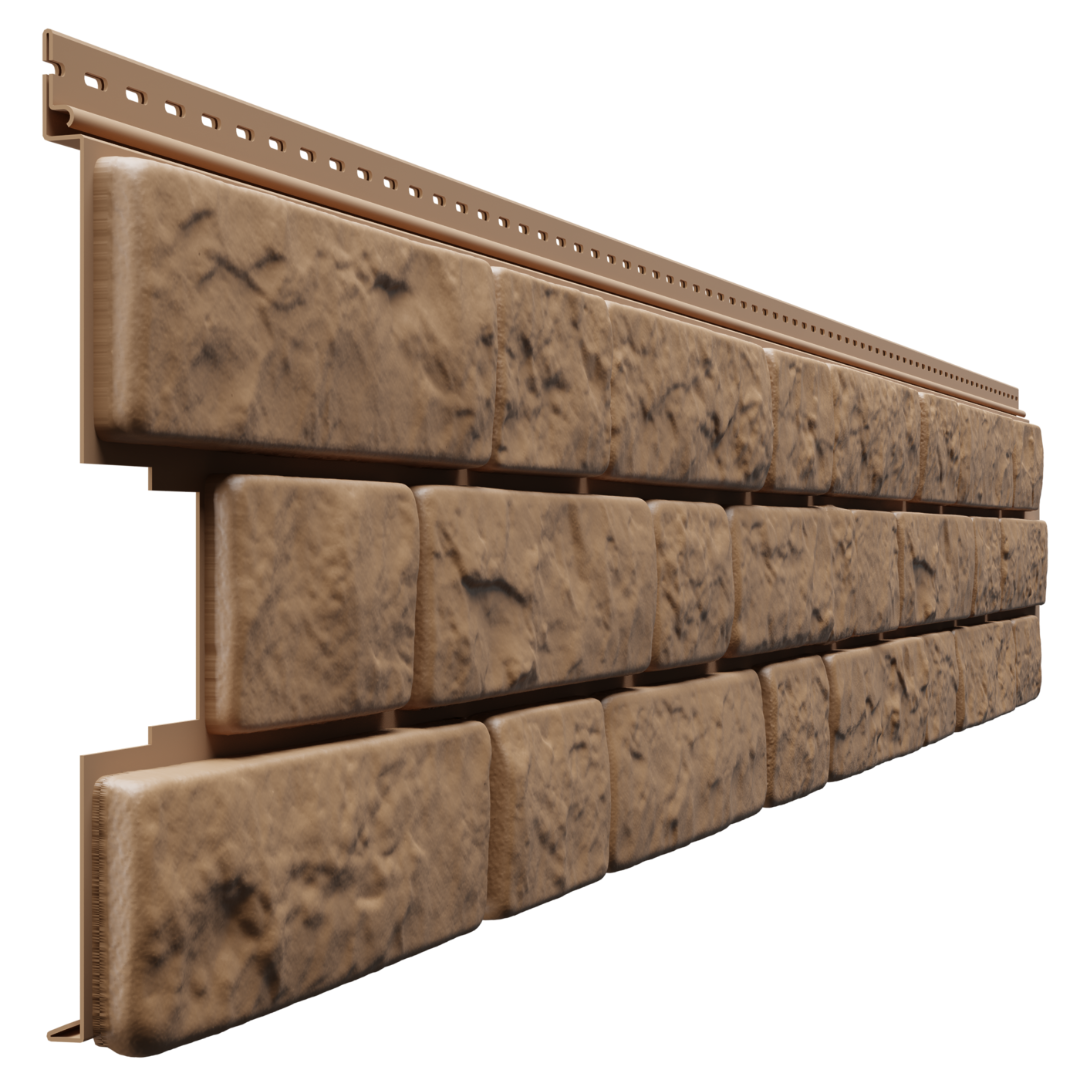 Сайдинг LUX под камень, Bergart, лесной фундук