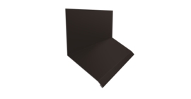 Планка примыкание верхнее к стене фальц Grand Line 150х130х20 0,45 Drap TR RR 32 темно-коричневый (2м)