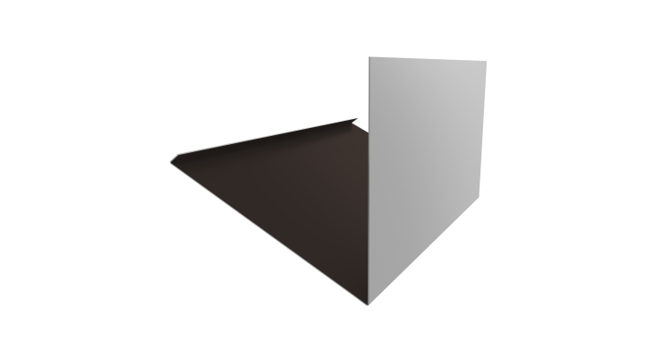 Планка примыкание верхнее к трубе фальц 0,45 Drap RR 32 темно-коричневый (3м)