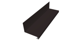 Планка примыкание нижнее к трубе фальц 0,45 Drap RAL 9005 черный (3м)