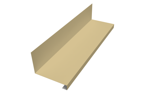 Планка примыкание нижнее к трубе для Кликфальц Pro 0,45 PE с пленкой RAL 1014 слоновая кость (2м)