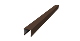 Планка вертикальная лицевая для забора жалюзи Palermo 0,5 Satin Matt RAL 8017 шоколад (2м)