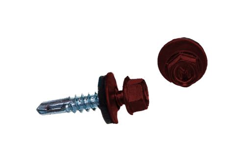 Саморез по металлу Daxmer 5,5х25 RAL 3011 (250) сверло №3