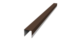 Планка вертикальная обратная для забора жалюзи Palermo 0,5 PurPro RAL 8017 шоколад (2м)