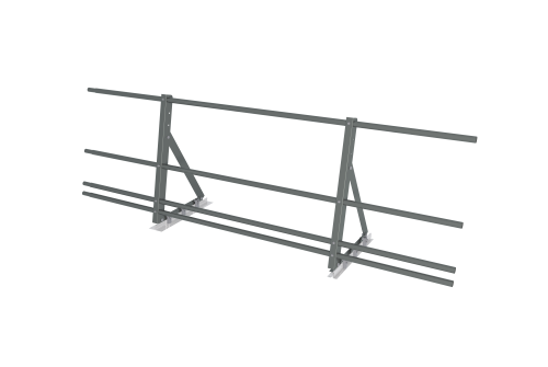 Ограждение кровельное со снегозадержателем на фальц Optima 0,65х2м RAL 7005