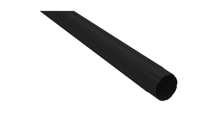 Труба круглая GL PU Matt 90 мм 3 м RAL 9005 черный