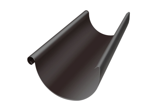 Желоб полукруглый GL PE Matt 125 мм 3 м RR 32 темно-коричневый