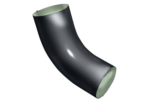 Колено 60 град GL PE 100 мм RAL 7024 мокрый асфальт