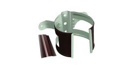 Кронштейн трубы на дерево GL PE 100 мм RAL 8017 шоколад