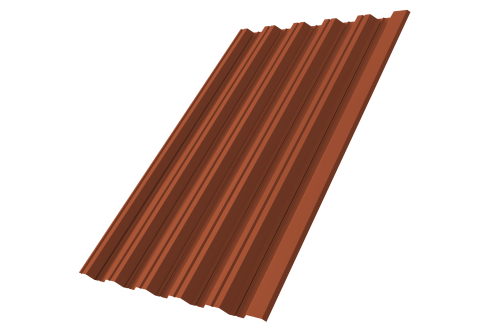 Профнастил HC35R 0,5 Satin RAL 8004 терракота
